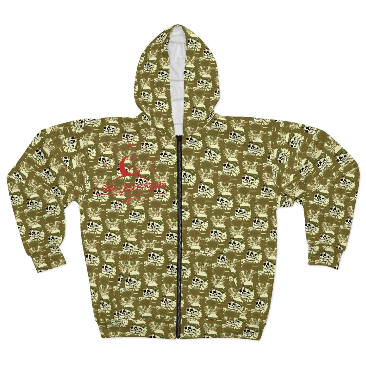 Go Army Armed I saw jesus @3am Zip Up scumbag studios