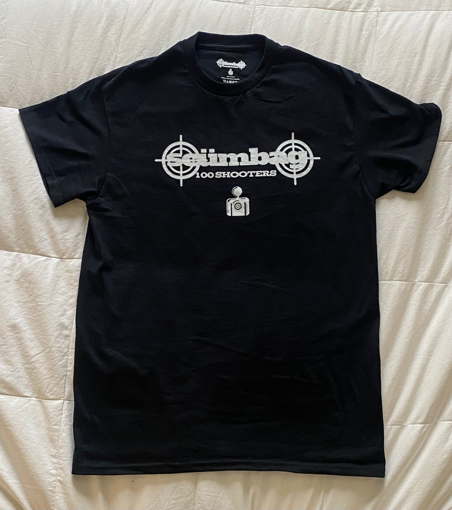 scumbag studios 100 shooters tee