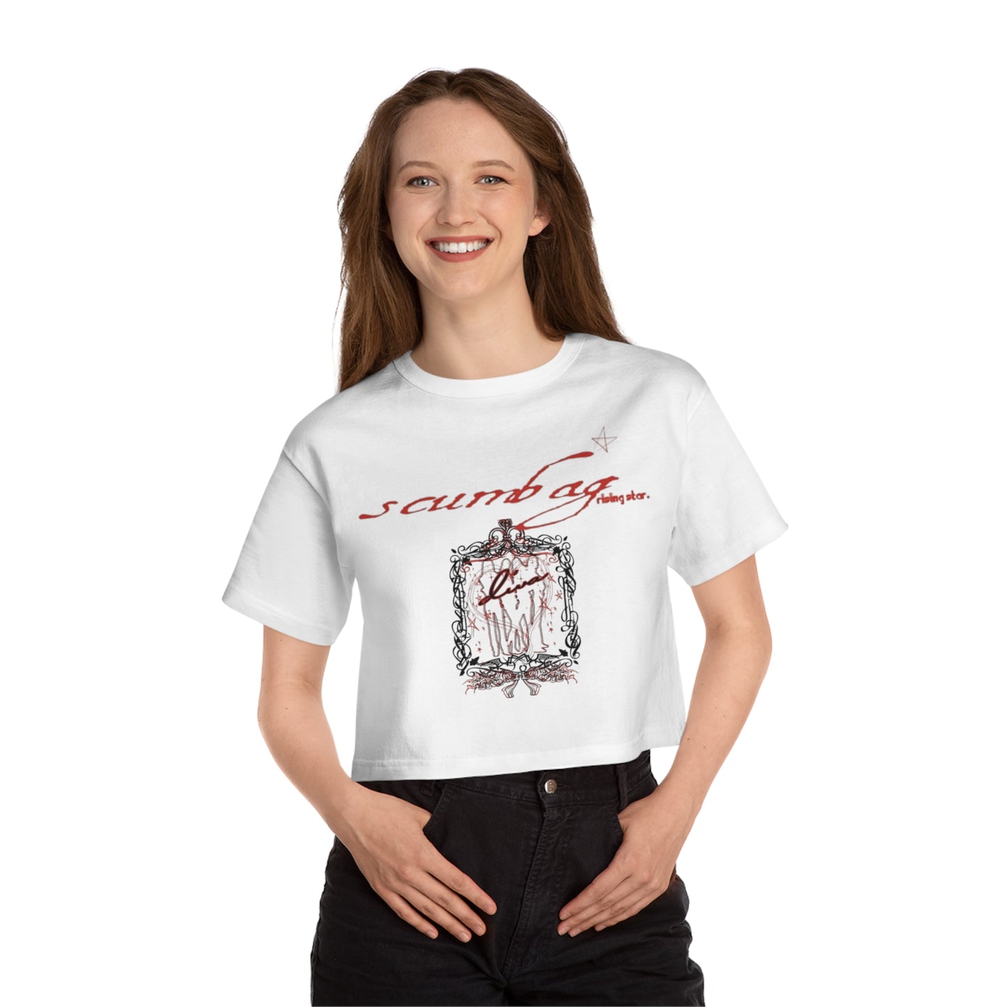 SS Bby Cropped Girls Tee scumbag studios