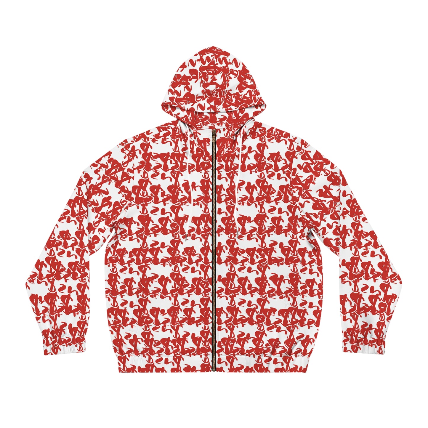 $zn Graphiti AOP Zip Up White