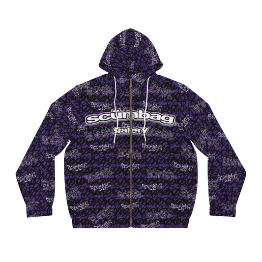 SS Gallery Graphiti Wrld Zip Up scumbag studios Purple