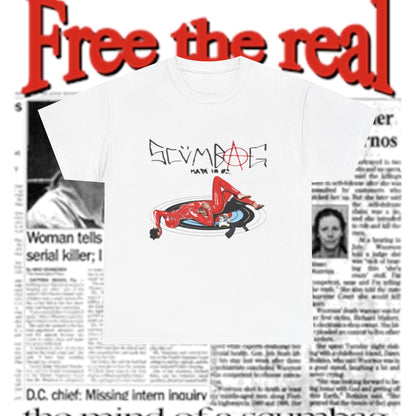 scumbag studios lady in red tee