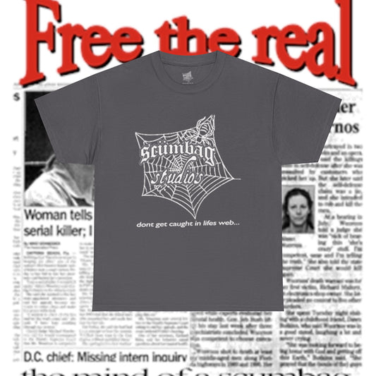 scumbag studios 'Don’t Get Caught in Life’s Web' Tee