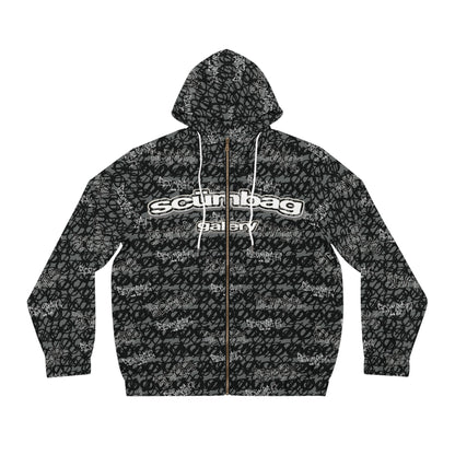 SS Gallery Graphiti Wrld Zip Up scumbag studios Grey