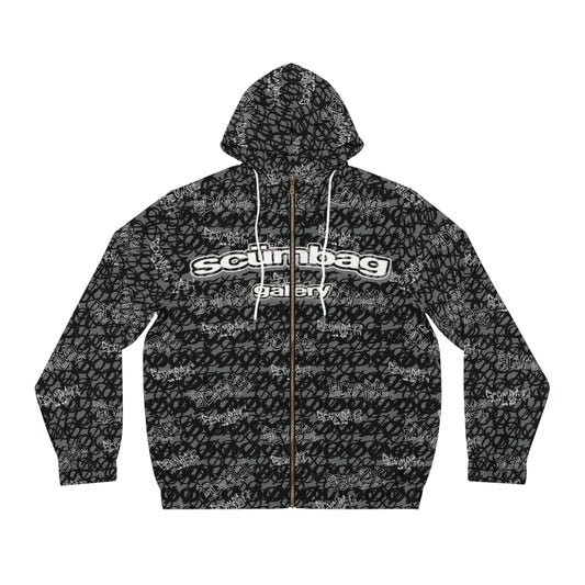 SS Gallery Graphiti Wrld Zip Up scumbag studios Grey