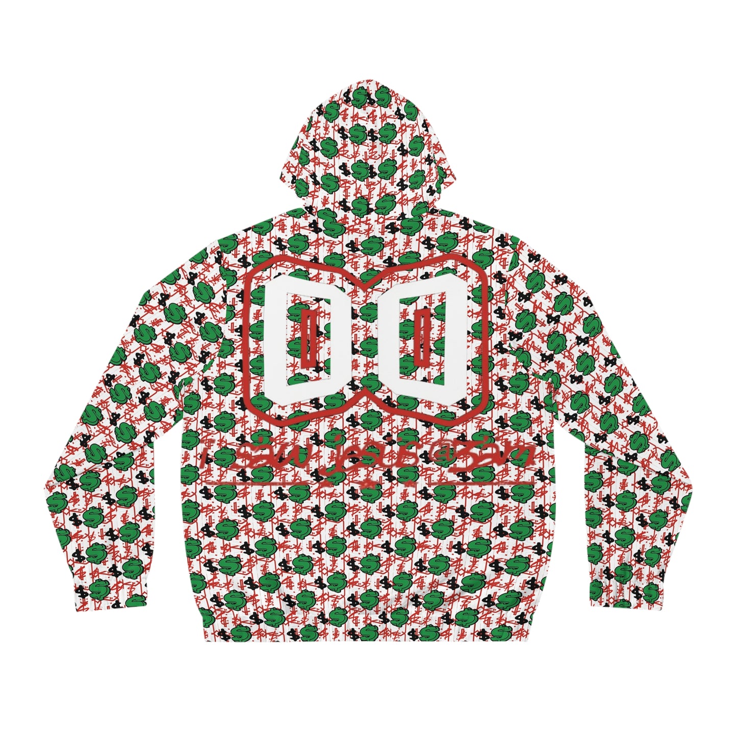 00$ Zip Up scumbag studios White AOP