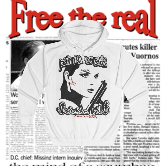 pain nvr ends Zip Up scumbag studios