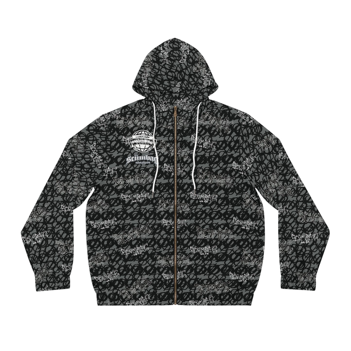 SS Graphiti Wrld Zip Up scumbag studios Grey