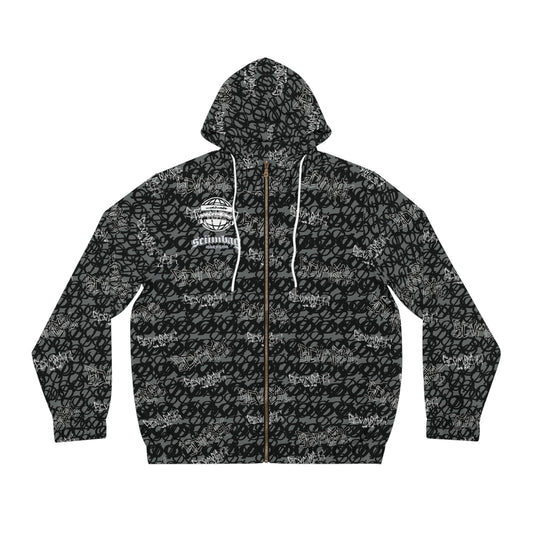 SS Graphiti Wrld Zip Up scumbag studios Grey