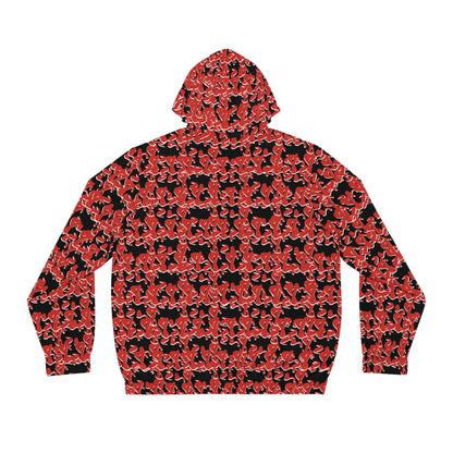 $zn Graphiti AOP Zip Up Black