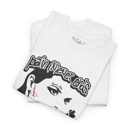 pain nvr (e)nds Tee scumbag studios