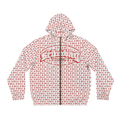 00 Zip Up scumbag studios White AOP
